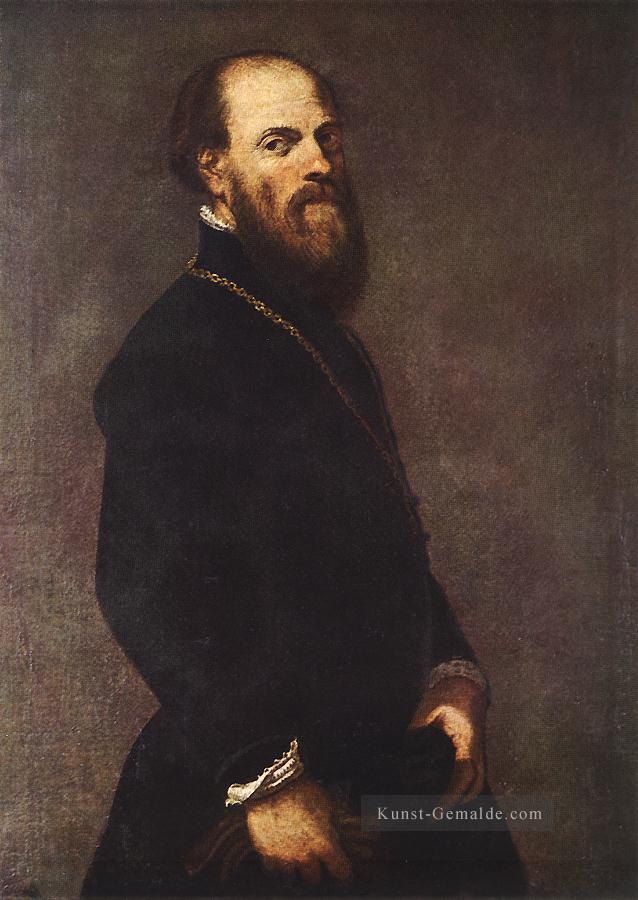 Mann mit einer goldenen Spitze Italienischen Renaissance Tintoretto Ölgemälde